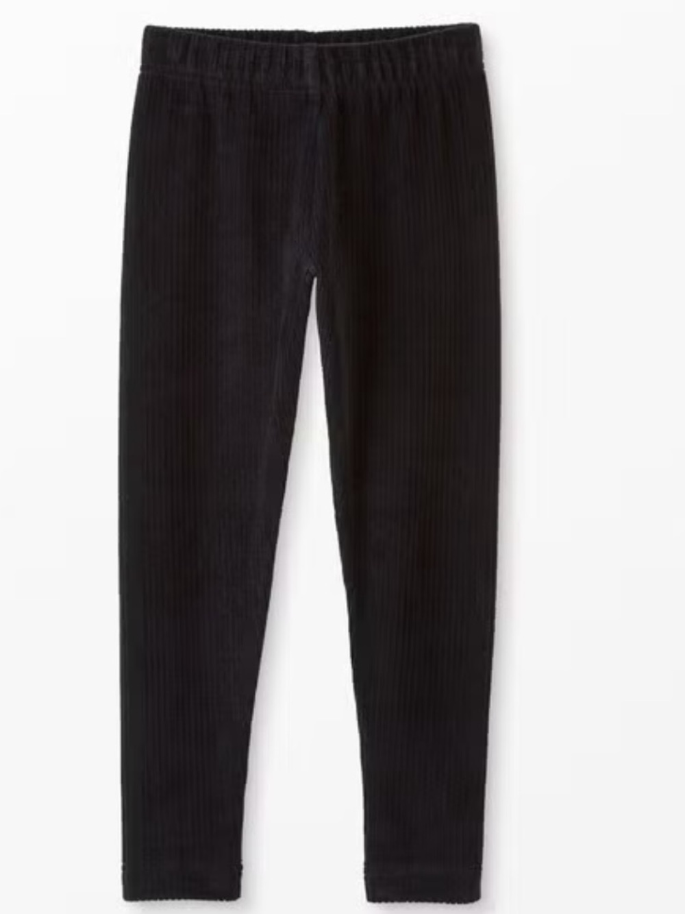 Hanna Andersson Black Velour Kids Ribbed Leggings